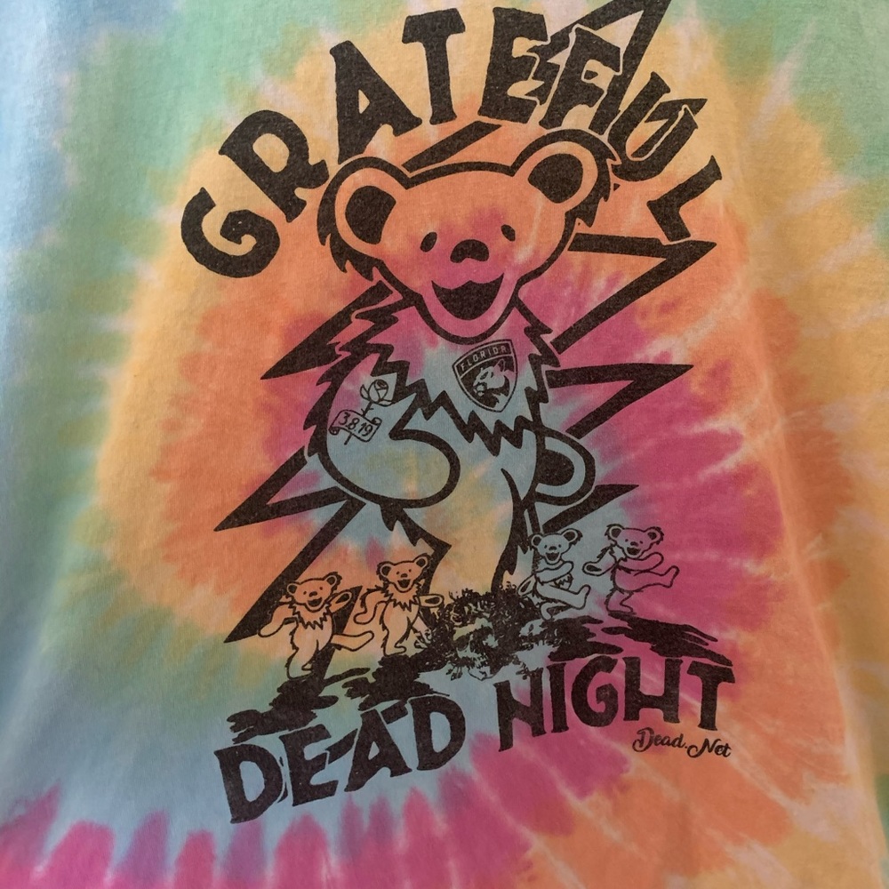 Grateful Dead dead night tie dye t shirt - Picture 2 of 3